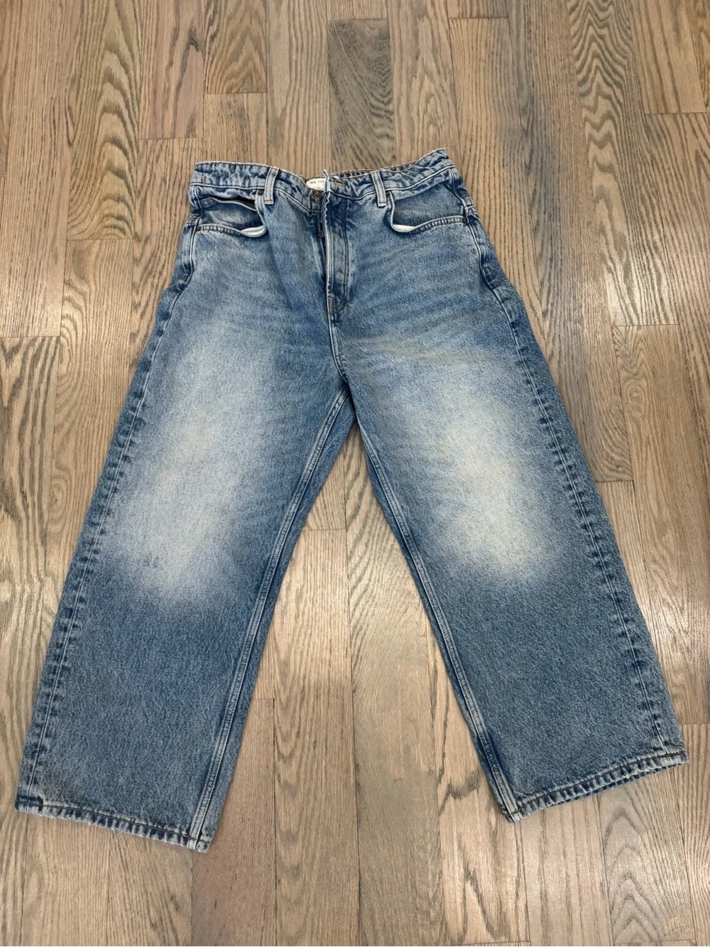 We The Free Relaxed Wide-Leg Light Blue Jeans Women’s 30 ~ WORN ONCE - Picture 1 of 15
